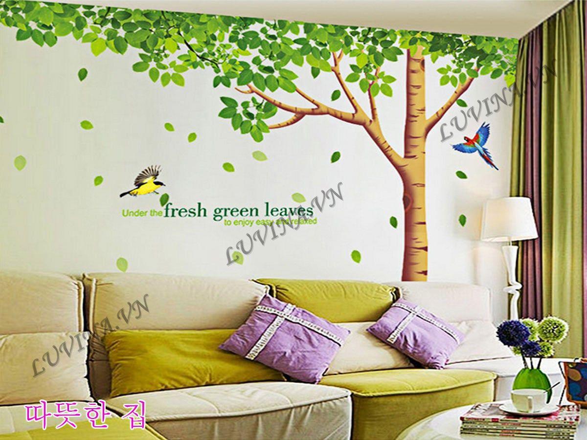 DECAL TRANG TRÍ CÂY SỒI