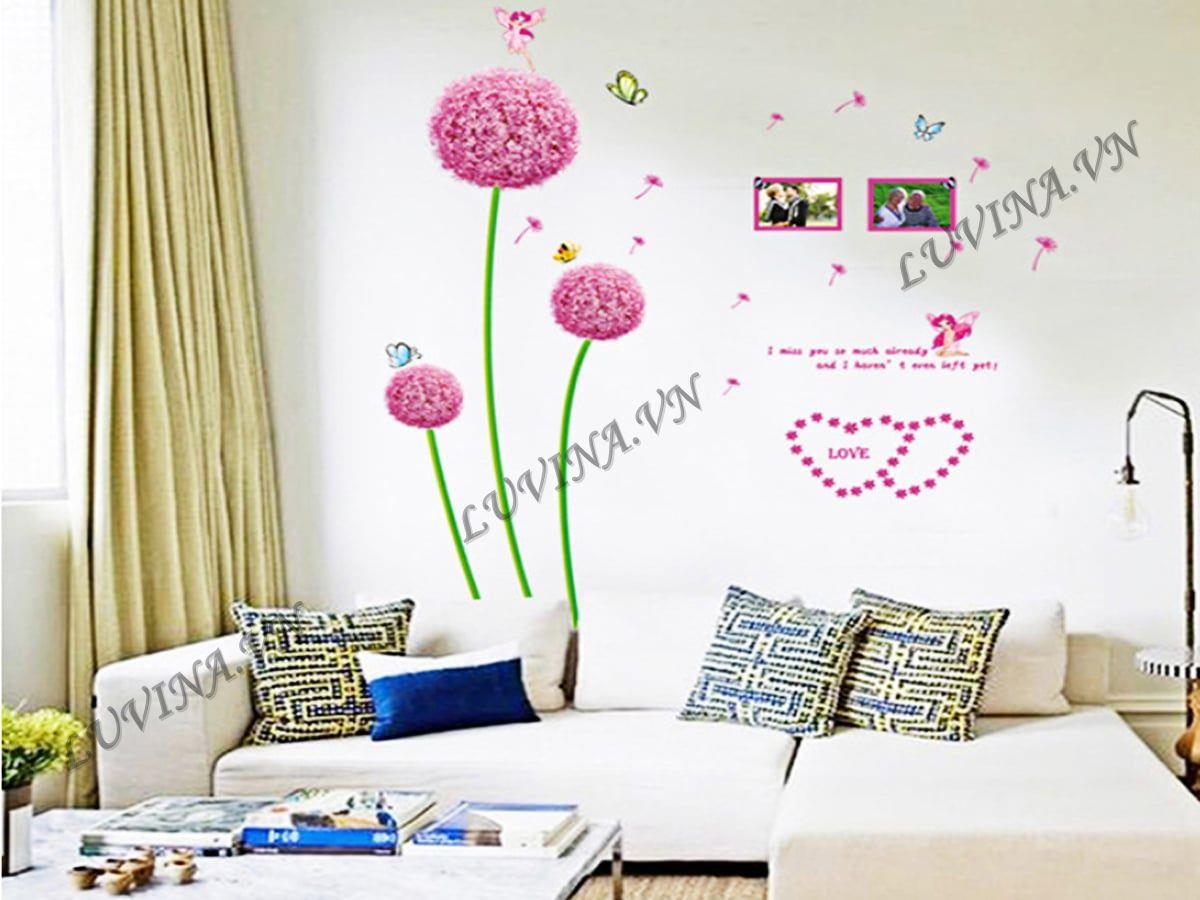 DECAL TRANG TRÍ DẠ QUANG HOA BỒ CÔNG ANH