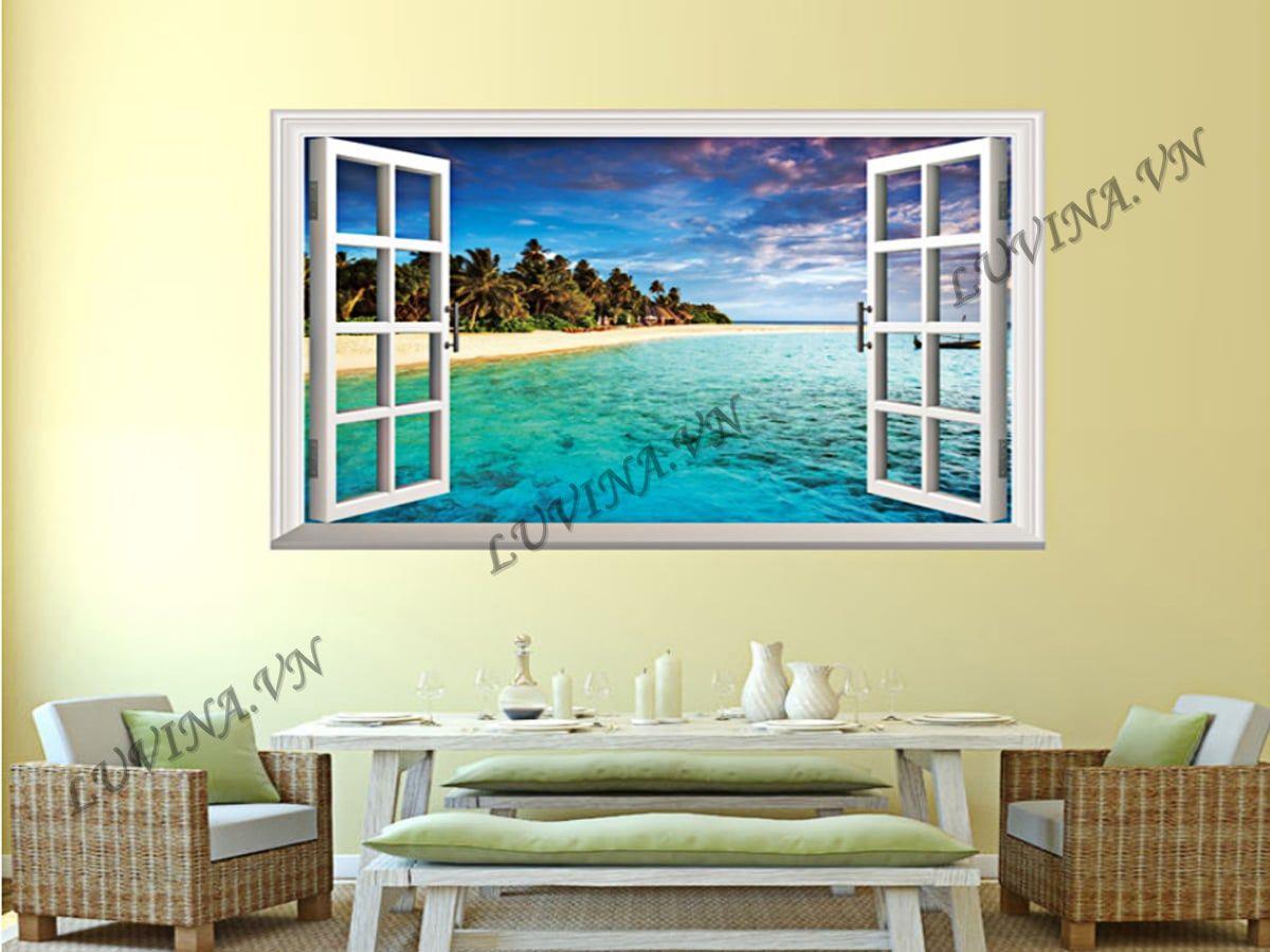 DECAL TRANG TRÍ CỬA SỔ BIỂN MỚI
