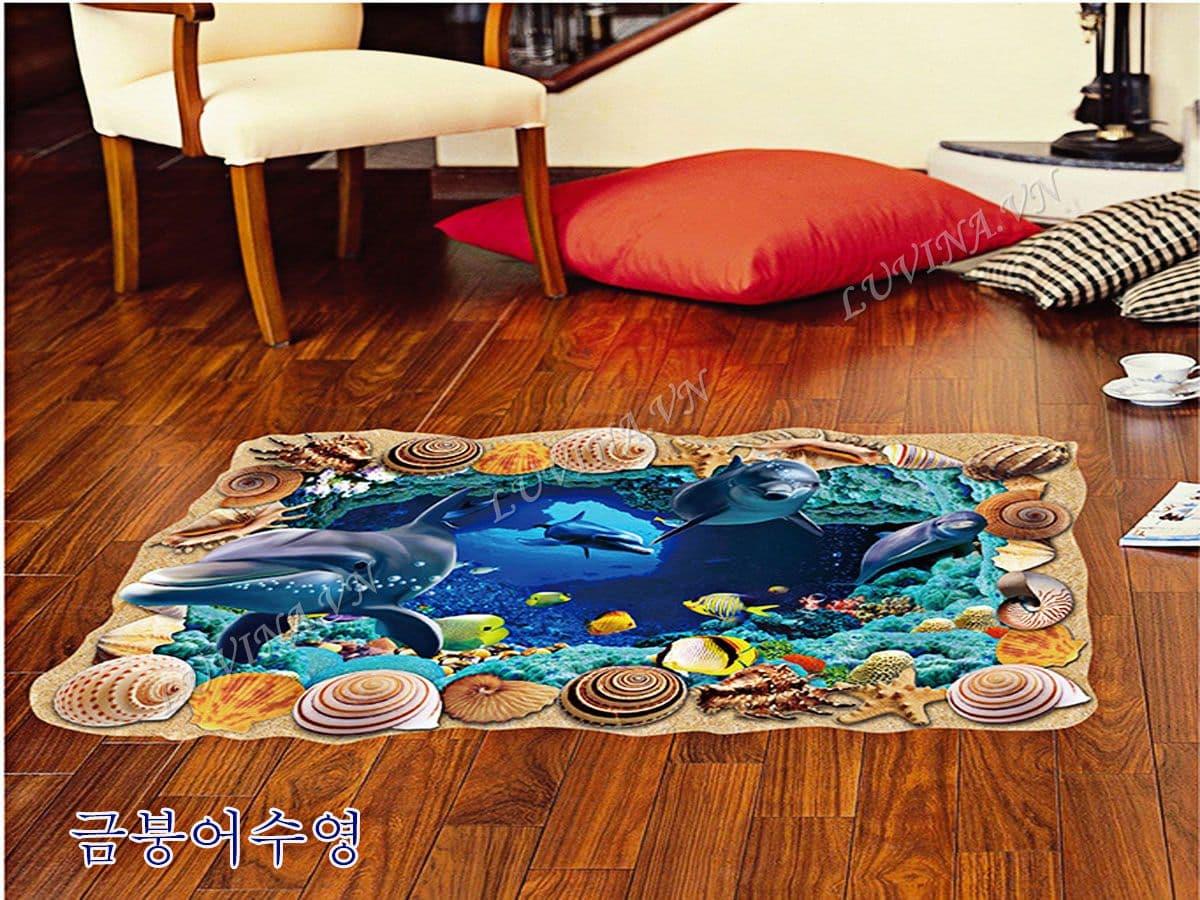 Decal trang trí Cửa sổ cá mập