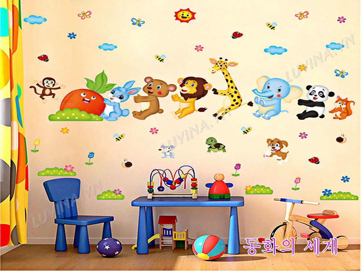 DECAL TRANG TRÍ THỎ NHỔ CỦ CẢI
